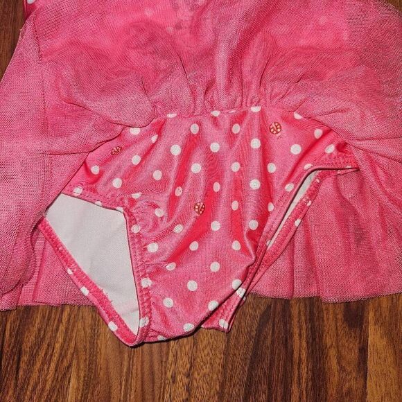 5 For $25 Disney Baby Pink Polkadot Tutu Minnie Mouse Swimsuit Size 18-24M - Picture 2 of 4